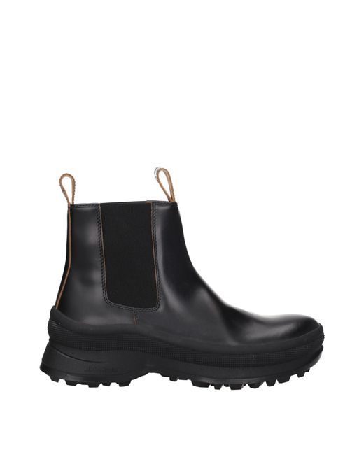 Jil Sander Vibram Boots Männer Leder schwarz in Black für Herren