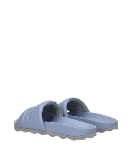 Off-White c/o Virgil Abloh Blue Ciabatte E Zoccoli Uomo Pelle Celeste for men