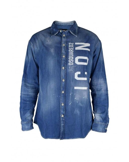 DSquared² Denim Overhemd in het Blue voor heren