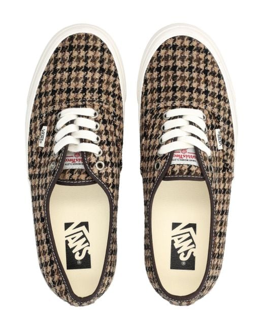 Vans White Premium Authentic Harris Tweed Wool Sneakers