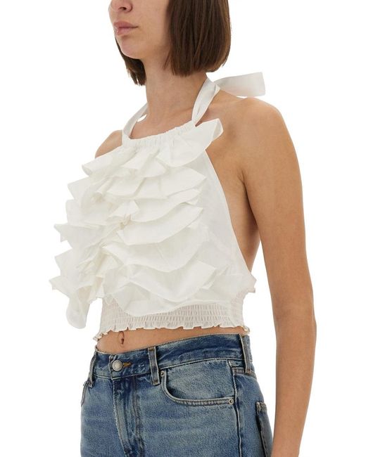 THE GARMENT Blue "cyprus Layer" Top With Ruffles