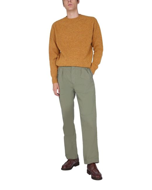 Nigel Cabourn Green Oversize Fit Trousers for men