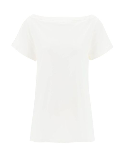 Courreges Twisted Body T -shirt in het White