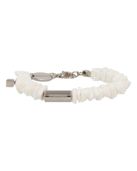 DSquared² White Shell Bracelet for men