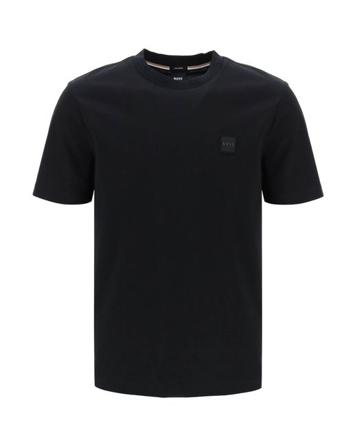 T-shirt Fit Regular avec conception de patch Boss en coloris Black