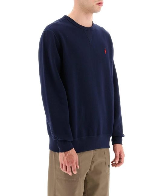 Polo Ralph Lauren Sweatshirt mit aufgesticktem -Logo in Blue für Herren