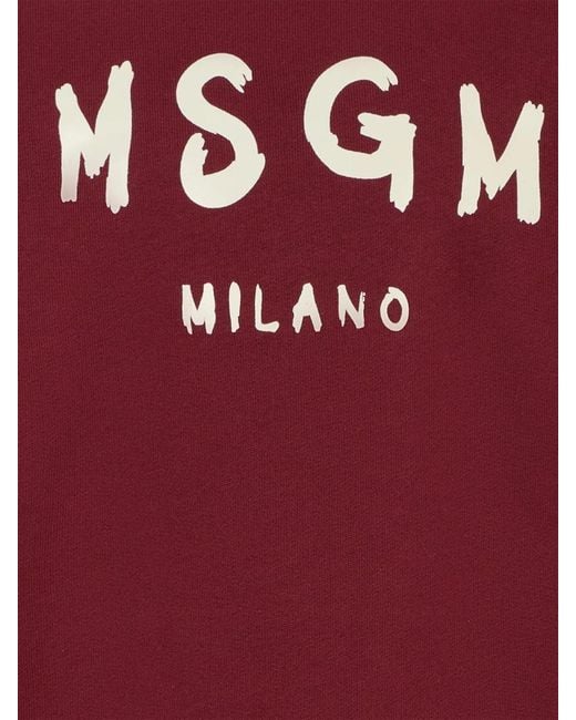 MSGM Red Jersey With Logo