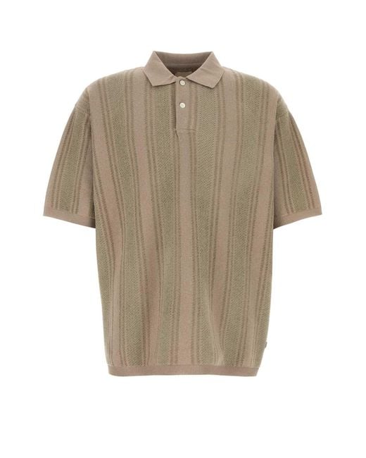 Nanamica Natural Embroidered Knit Polo Shirt