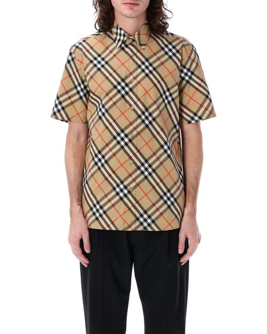 Burberry Multicolor Check Cotton Shirt for men