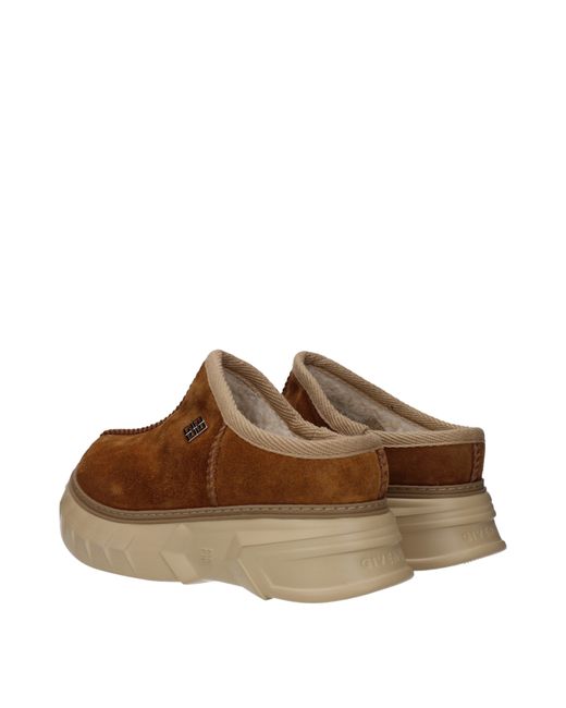 Givenchy Brown Slippers And Hooves Marshmallow Suede for men