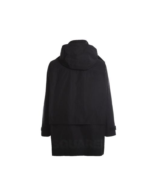 DSquared² Black Windbreaker Jacket For for men