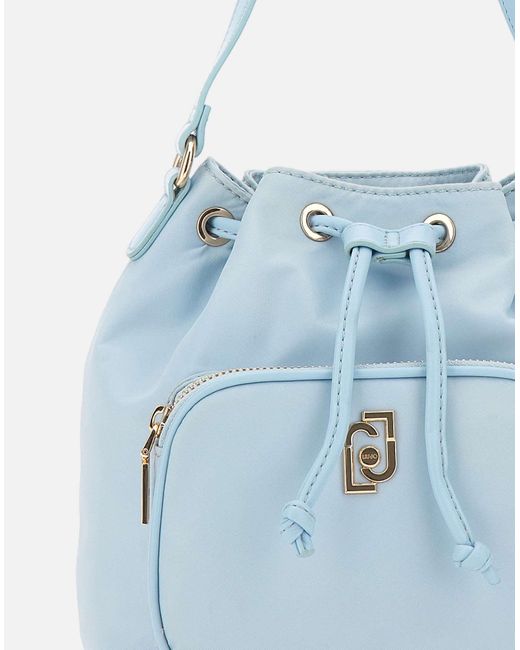 Liu Jo Blue Achala Light Bucket Bag With Pochette