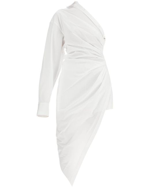 Alexander Wang White Asymmetric Chemisier