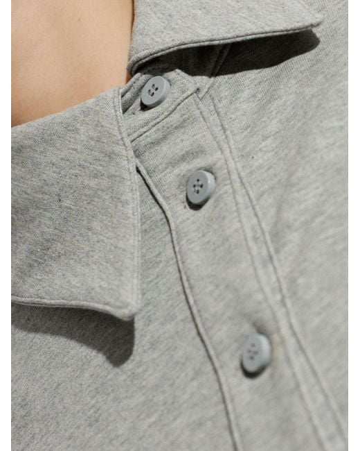 The Attico Gray Cotton Polo Shirt