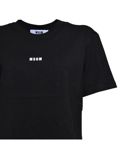 MSGM Black T Shirts And Polos