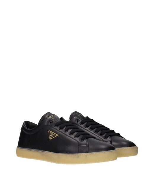 Prada Blue Sneakers Leather for men