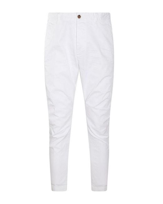 DSquared² White Sexy Chino Pants for men