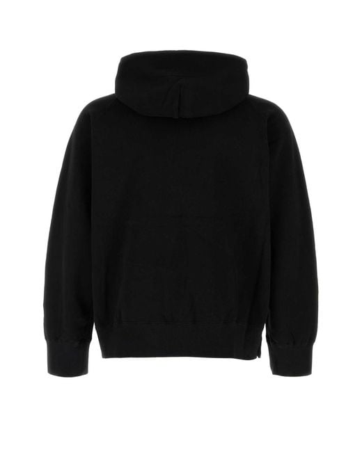 Sacai Black Carhartt Wip Cotton Jersey Hoodie