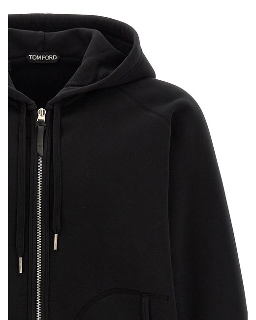 Tom Ford Katoenen Hoodie Met Rits in het Black voor heren