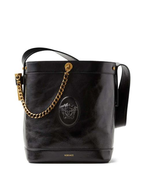 Borsa A Secchiello Piccola di Versace in Black