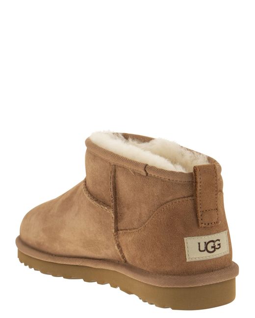 Ugg Brown Classic Ultra Mini Sheepskin Boot