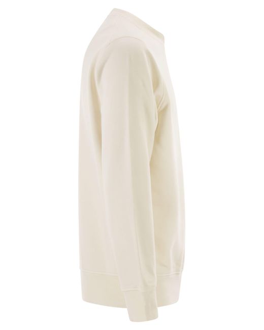 Stone Island Natural Regular Fit Crew Neck Sweatshirt With Raglan Sleeves for men