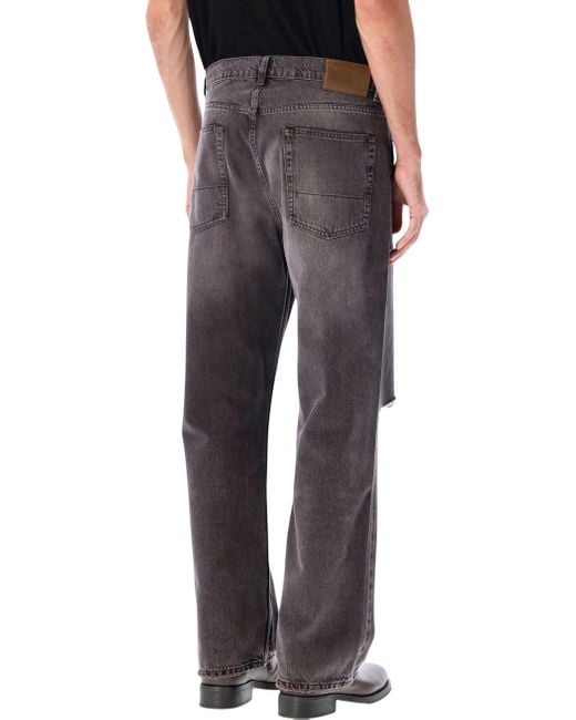 Our Legacy Black Highway Coffee Wide-Leg Denim Jeans for men