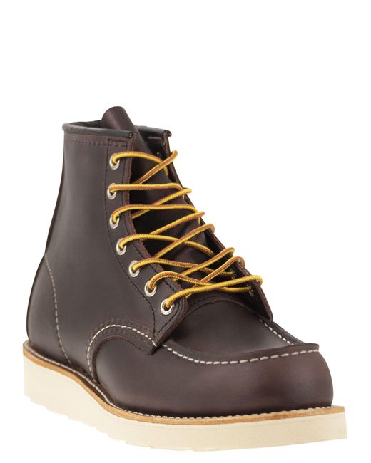 Red Wing Brown Wing Classic Moc Leather Boot With Laces