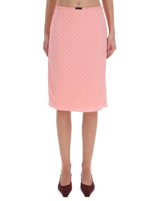 Gucci Pink Silk Skirt