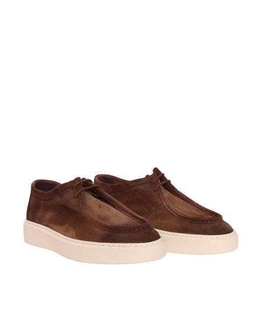 Doucal's Brown Sneaker Chukka Parabot (Gm) Juke Cacao+F.Do Gesso for men