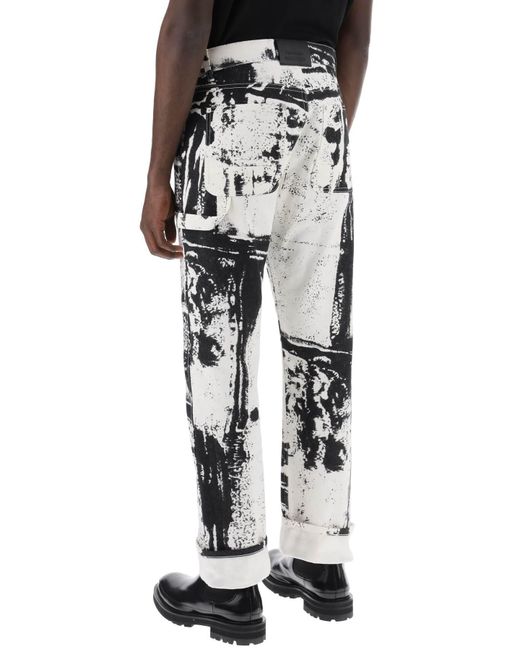 Pold Print Workwear Swear Alexander McQueen pour homme en coloris White