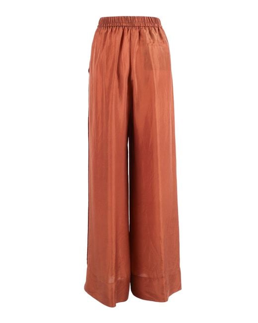 Forte_forte Orange Pantalone Coulisse Habotai Seta