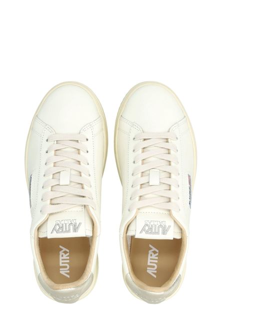 Autry White Elegant Leather Sneakers For
