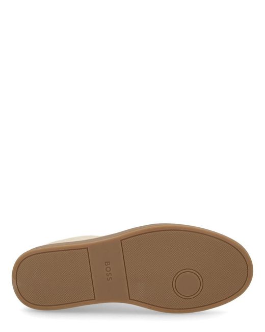 Boss White Leather Sneaker for men