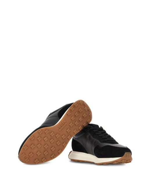 Hogan Black Flache Schuhe schwarz