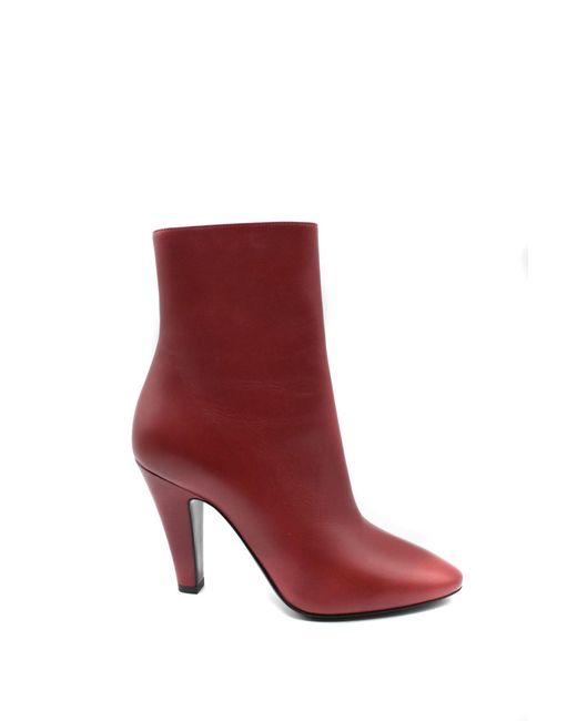 Saint Laurent Red Stiefeletten Rot