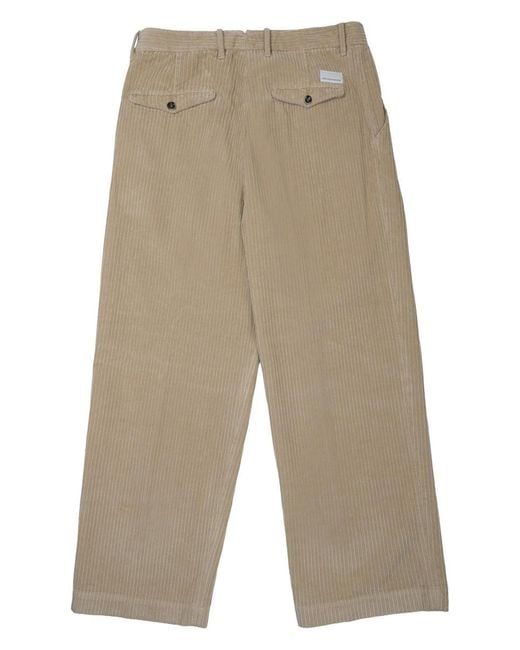 Nine:inthe:morning Natural Ribbed Cotton Trousers for men