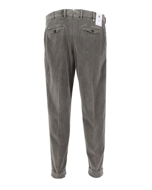 PT01 Gray Rebel 1 Pleat, Diagonal Pockets, Flap Back Pockets
