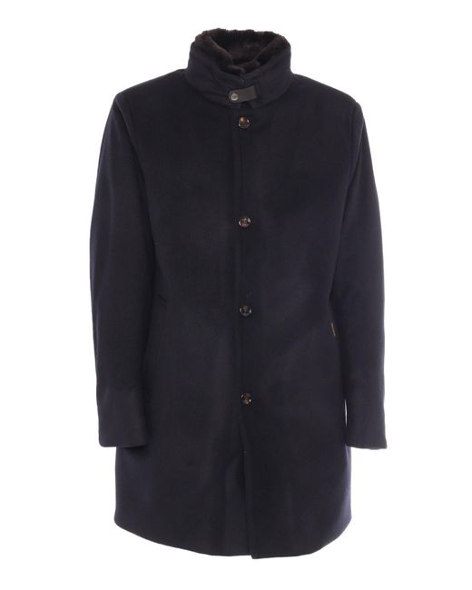 Moorer Blue Bond Fur Le Jacket