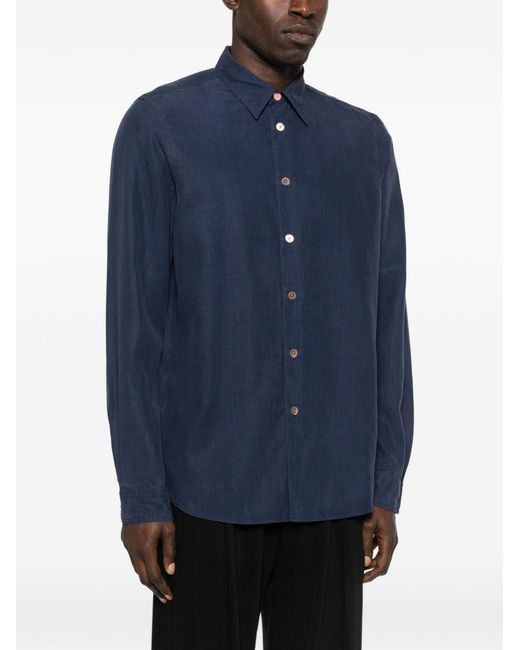 Paul Smith Overhemd Met Knopen in het Blue voor heren