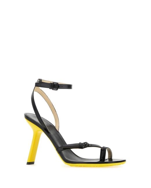 Loewe White Leather Petal Sandals for men