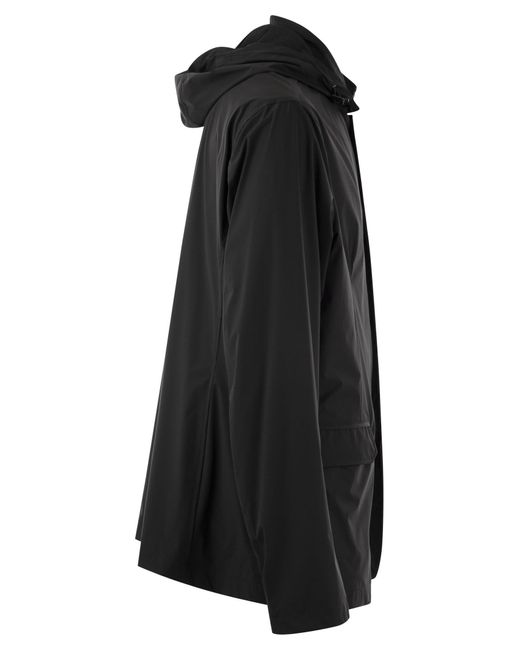 Herno Technical Fabric Jacke mit Kapuze in Black für Herren