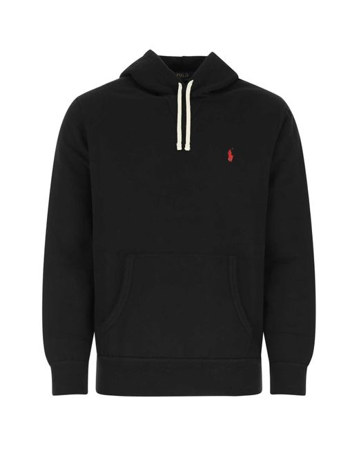 Polo Ralph Lauren Black Cotton Blend Sweatshirt for men