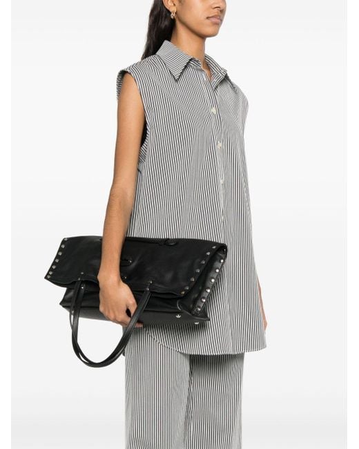 A'spasso Saeta Sac fourre-tout en cuir moyen Zanellato en coloris Gray