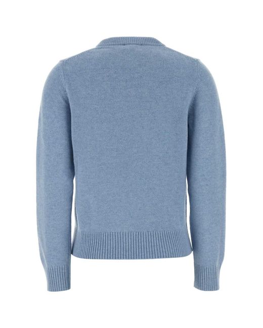 Ganni Light-blue Wool Blend Sweater