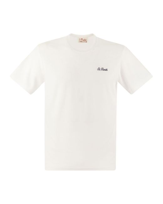 Mc2 Saint Barth Gary T -shirt In Terry Fabric in het White