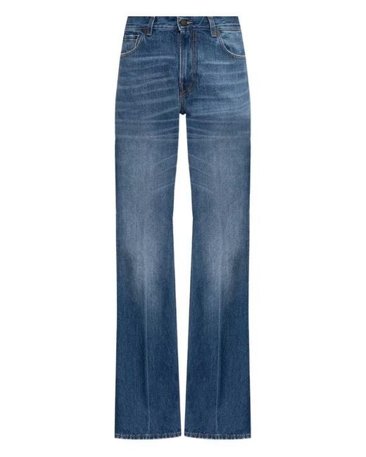 Haikure Blue Flora Flared Jeans