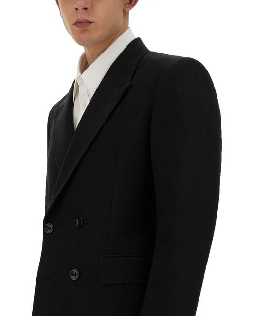 McQueen Black Double-Breasted Jacket for men