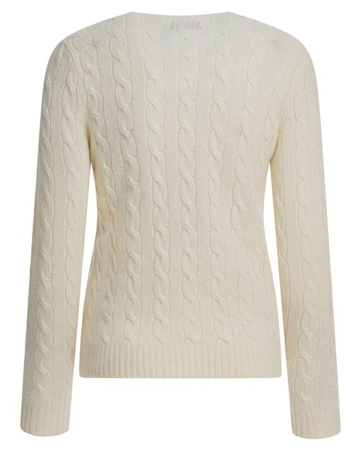 Polo Ralph Lauren White Crewneck Sweater With Logo