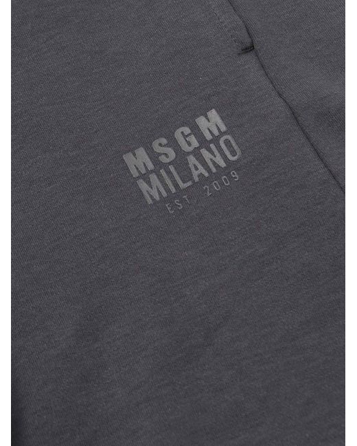 Pantalones Interlock Unisex MSGM de color Gray